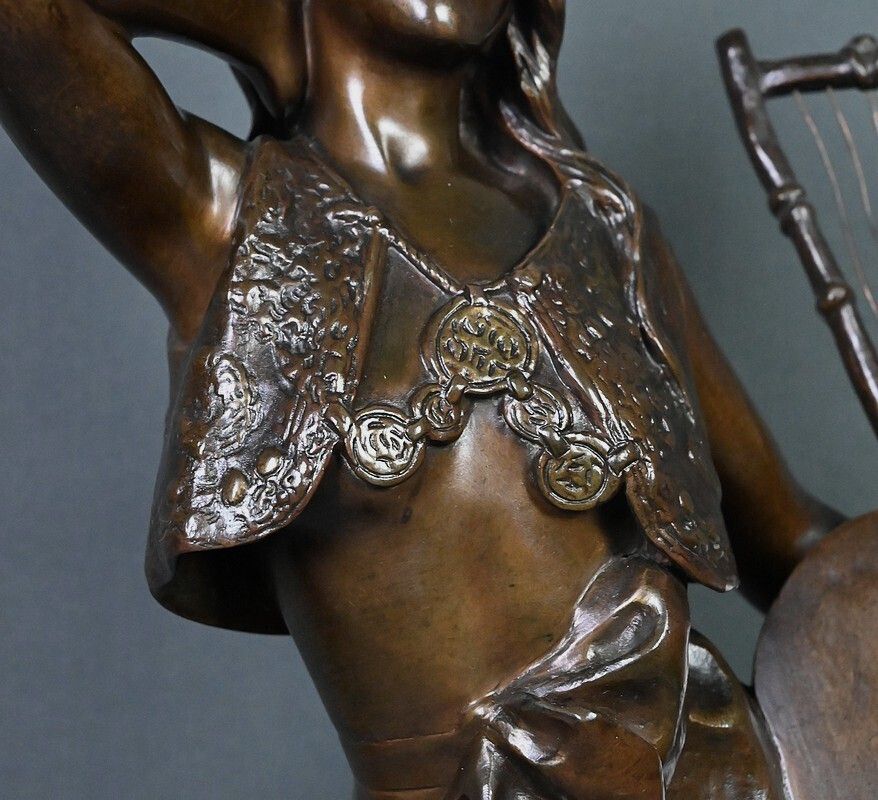 photo for sale Bronze "Bohemian Woman" Signed E. Villanis – Late 19th Century