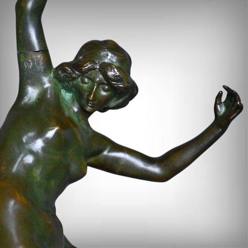 Bronze "The Dancer With The Tambourine" Signed C. Binder – Early 20th Century photo for sale