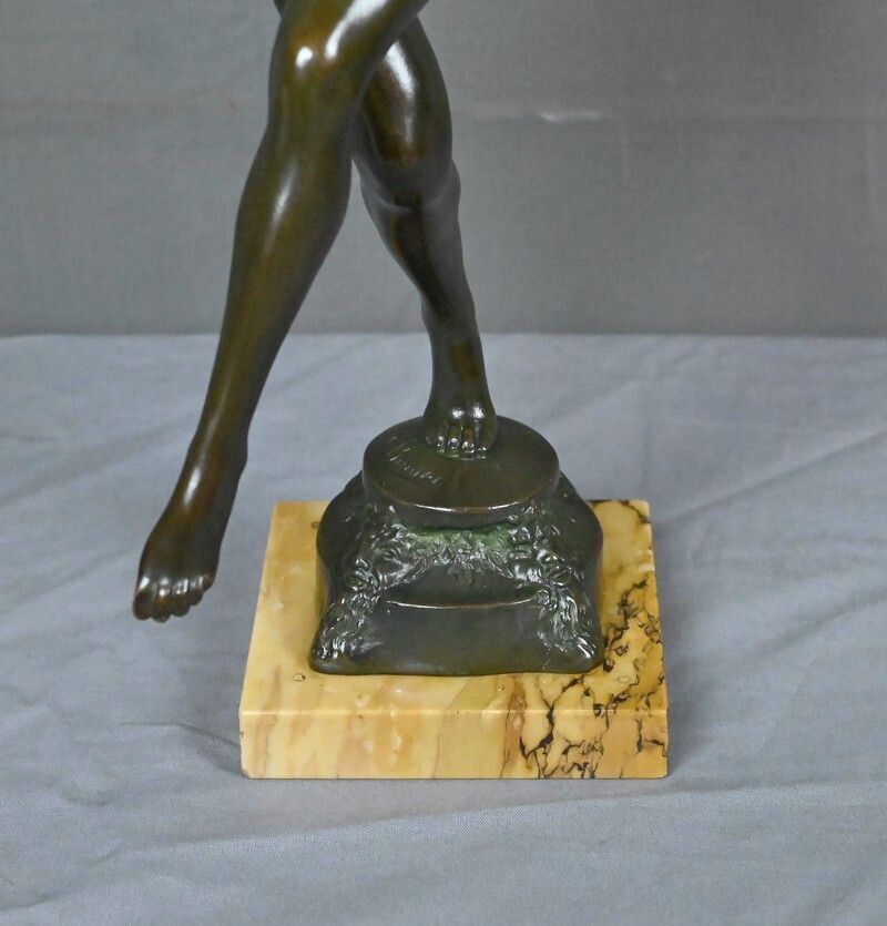 Art Bronze "The Dancer With The Tambourine" Signed C. Binder – Early 20th Century photo