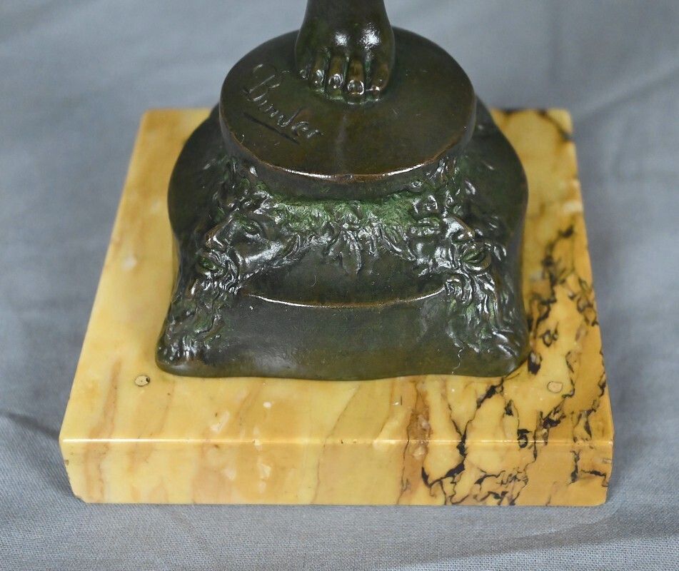 1100.0 Bronze "The Dancer With The Tambourine" Signed C. Binder – Early 20th Century photo