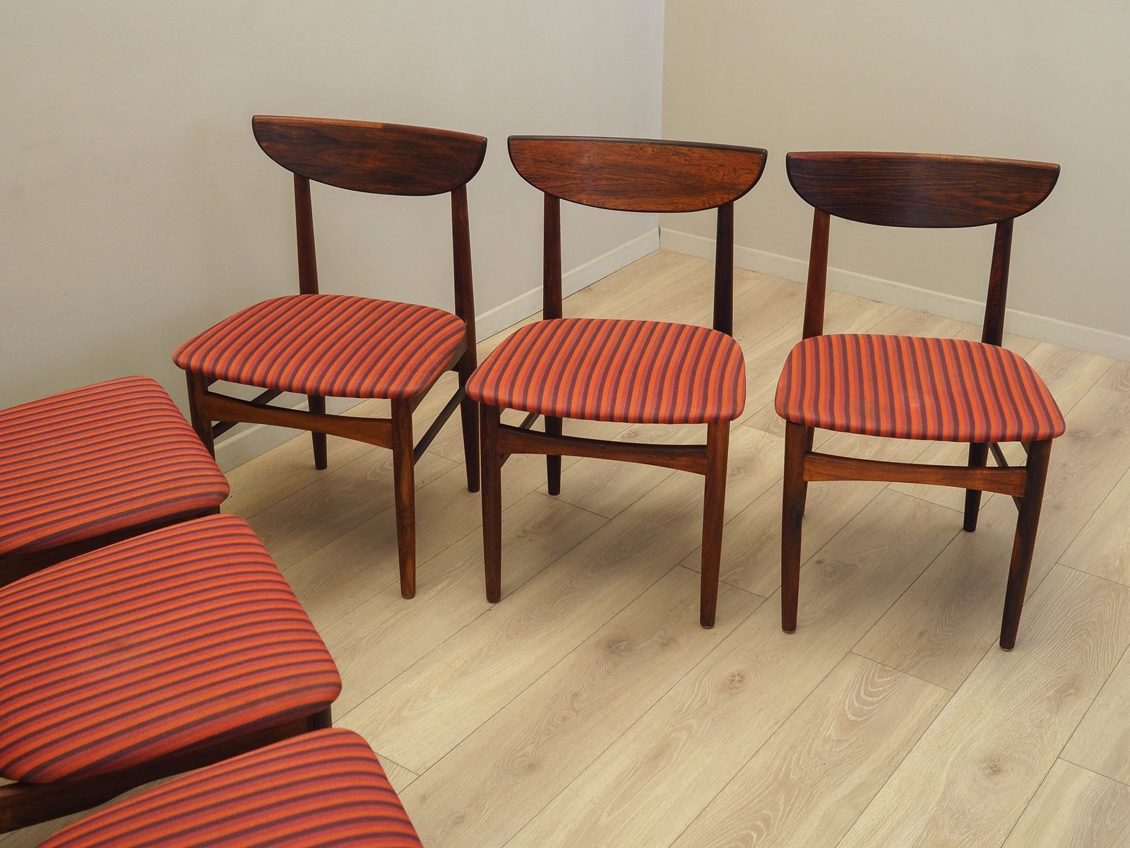 Set Van Zes Stoelen, Deens Design, Jaren 1970, Fabrikant: Skovby Møbelfabrik photo vintage