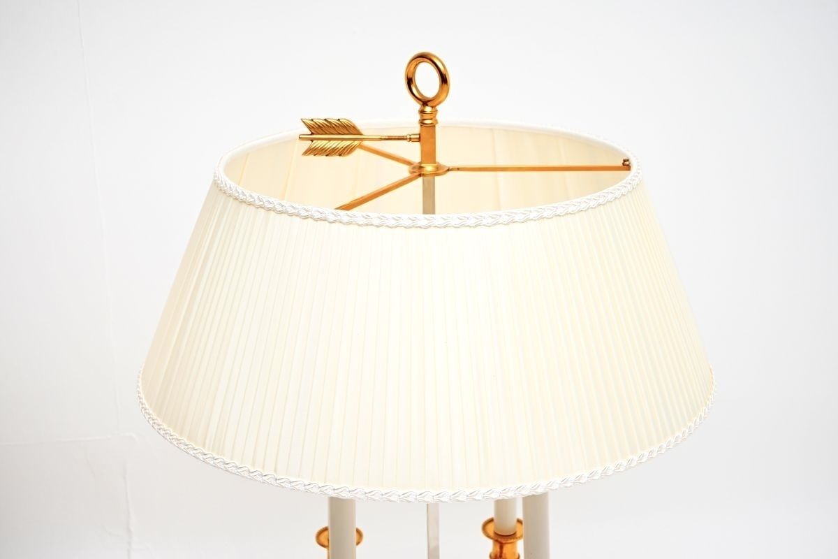 Pair Of Antique French Brass Bouillotte Table Lamps photo Lighting