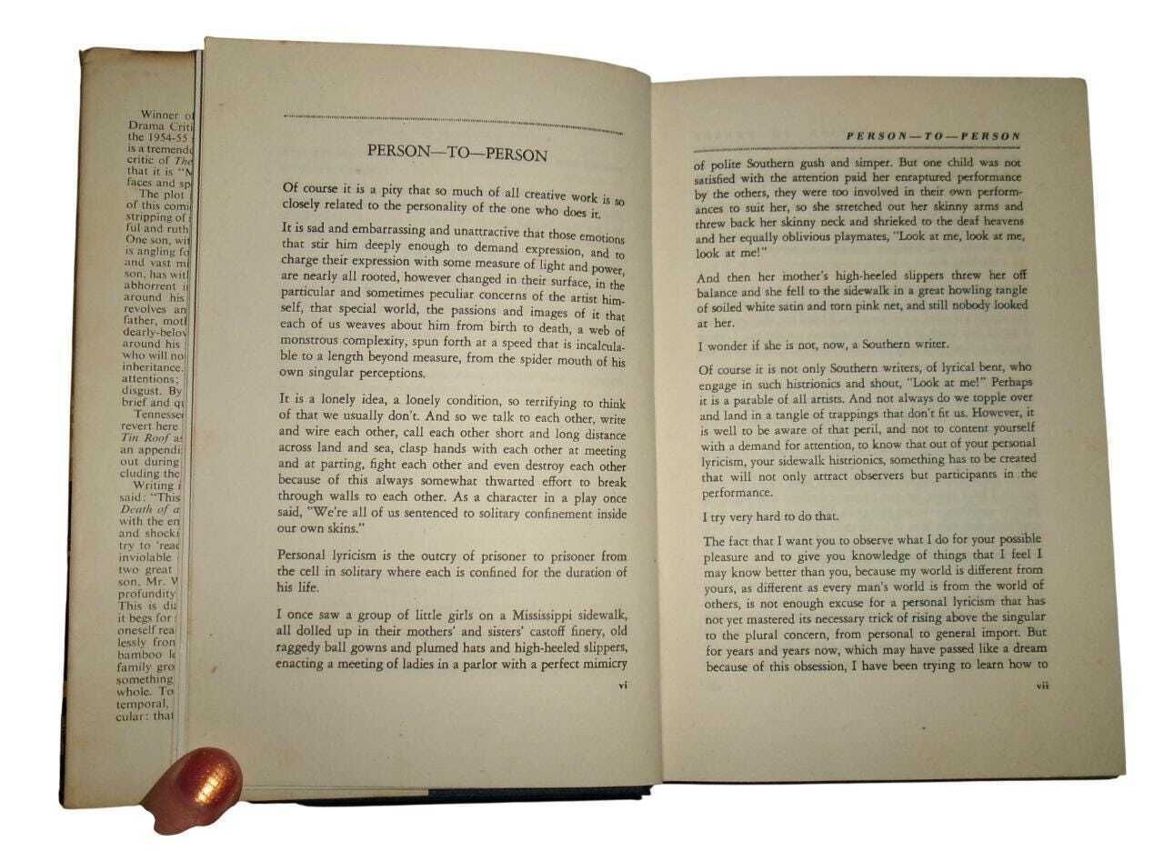 1956 Tennessee Williams 1st Uk Edition: Cat On A Hot Tin Roof, Vintage Classic Book photo 85.0