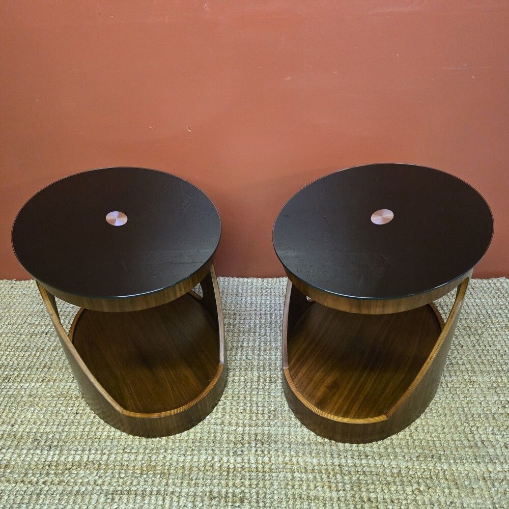 Pair Of Jual Walnut Lamp Tables photo furniture
