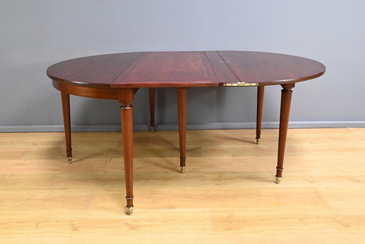 Furniture Mahogany Half Moon Extending Table – Second Half Of The 19th Century photo