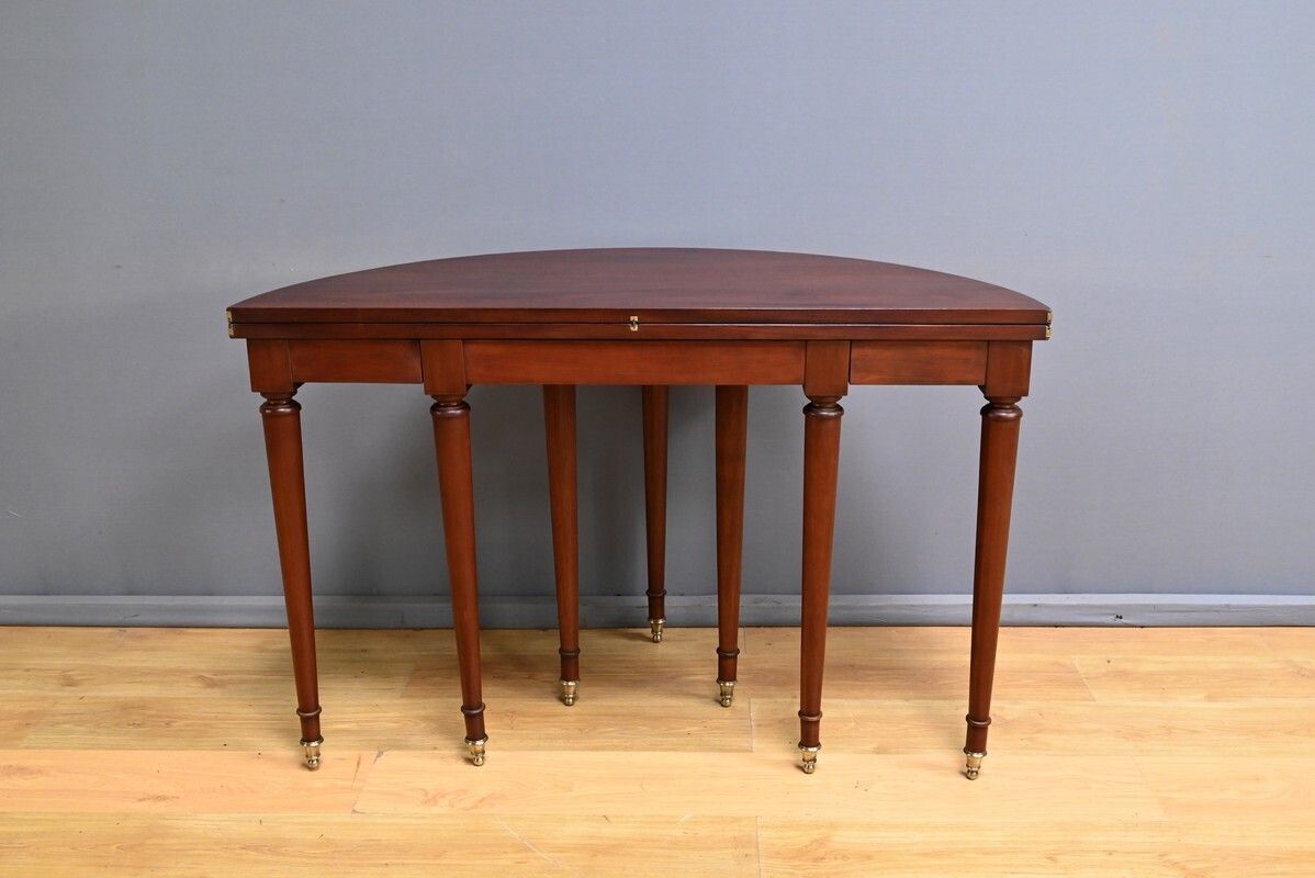 photo buy Mahogany Half Moon Extending Table – Second Half Of The 19th Century