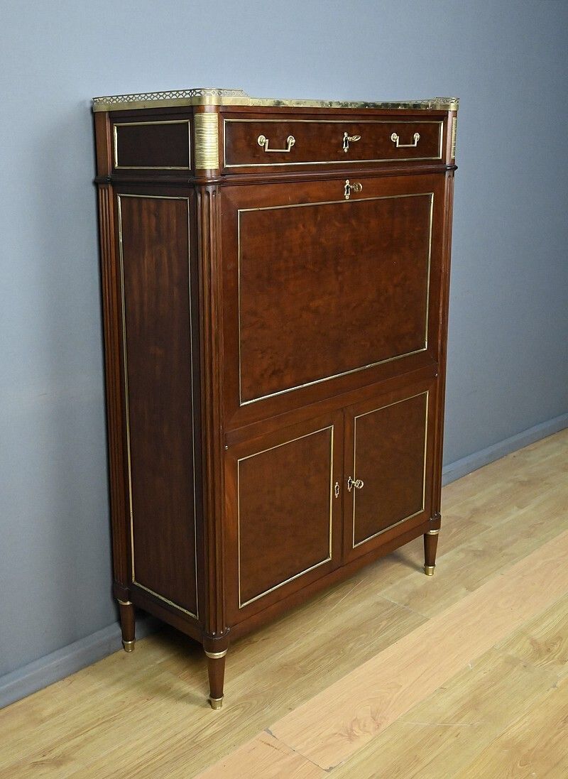 Mahogany Secretary Desk, Louis XVI Period – Late 18th Century photo for sale