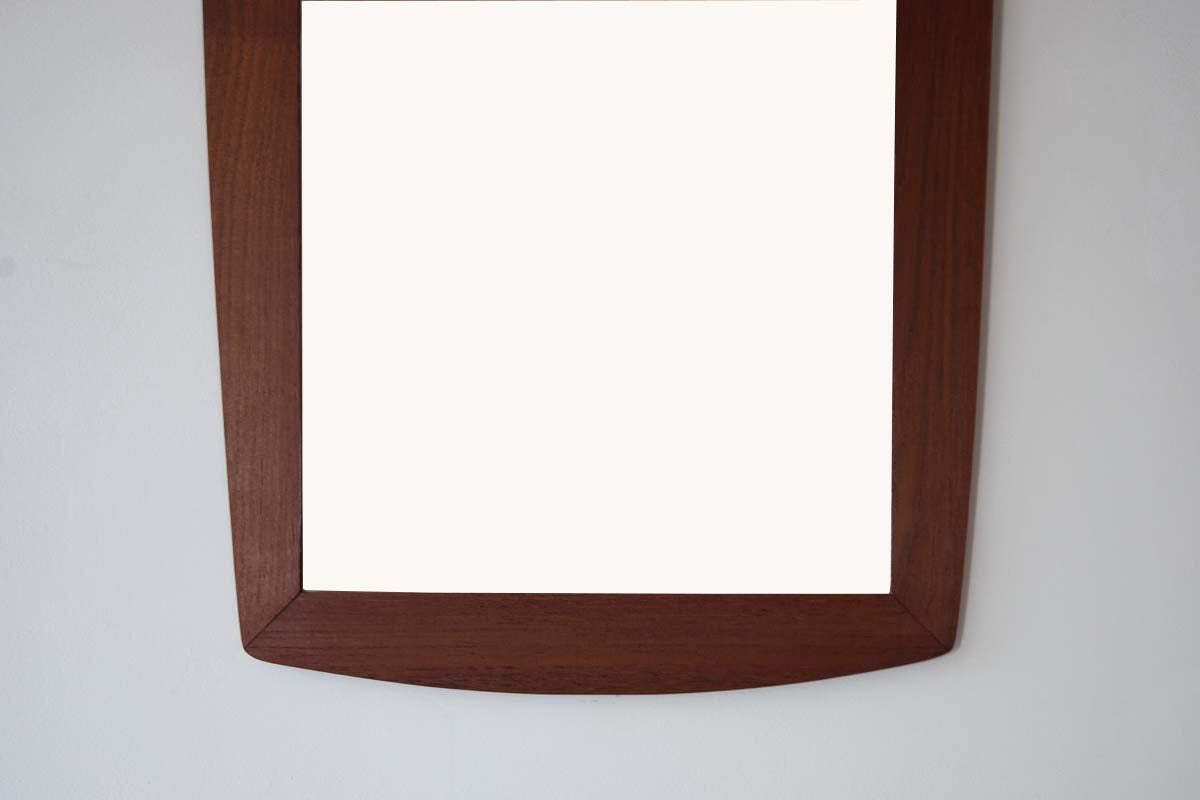 Long Teak Wall Mirror, Danish, Mid Century photo for sale