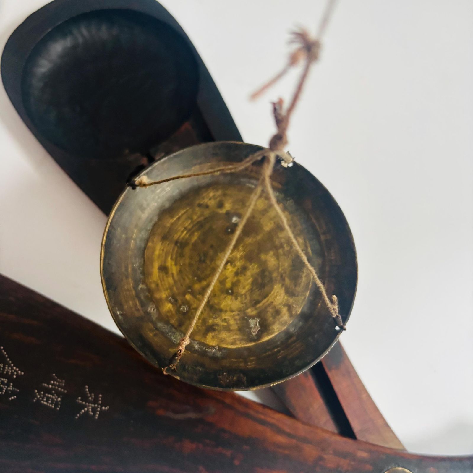 Antique Asian Qing Dynasty Opium Scales Rosewood Brass Metal Measure Prop:Untested photo buy