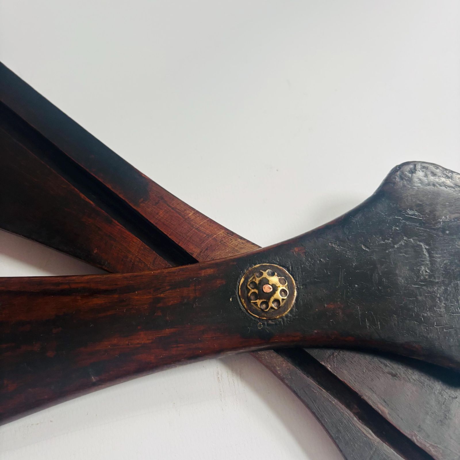 Antique Asian Qing Dynasty Opium Scales Rosewood Brass Metal Measure Prop:Untested photo vintage