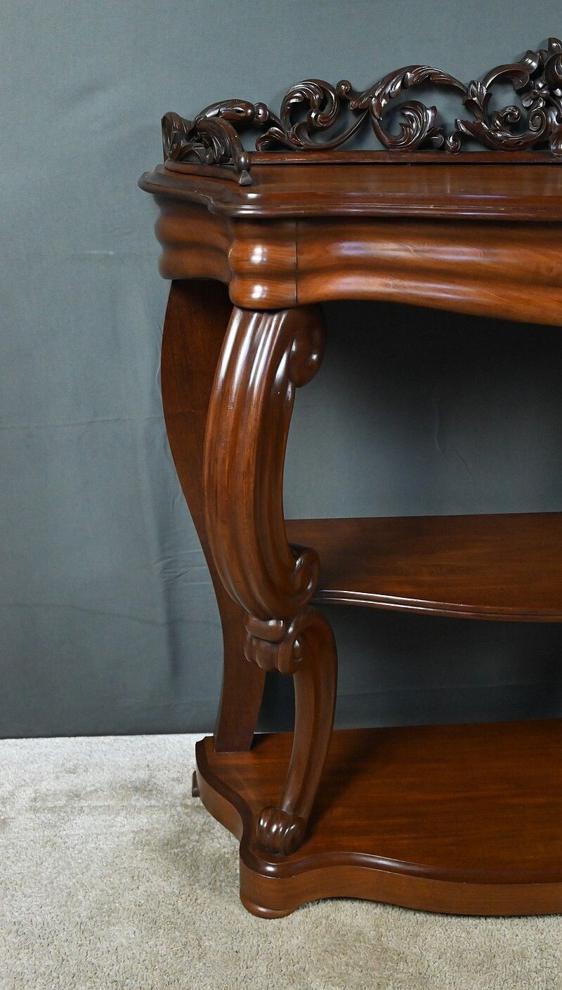Mahogany Console Table, Napoleon III Period – Second Half Of The 19th Century photo vintage