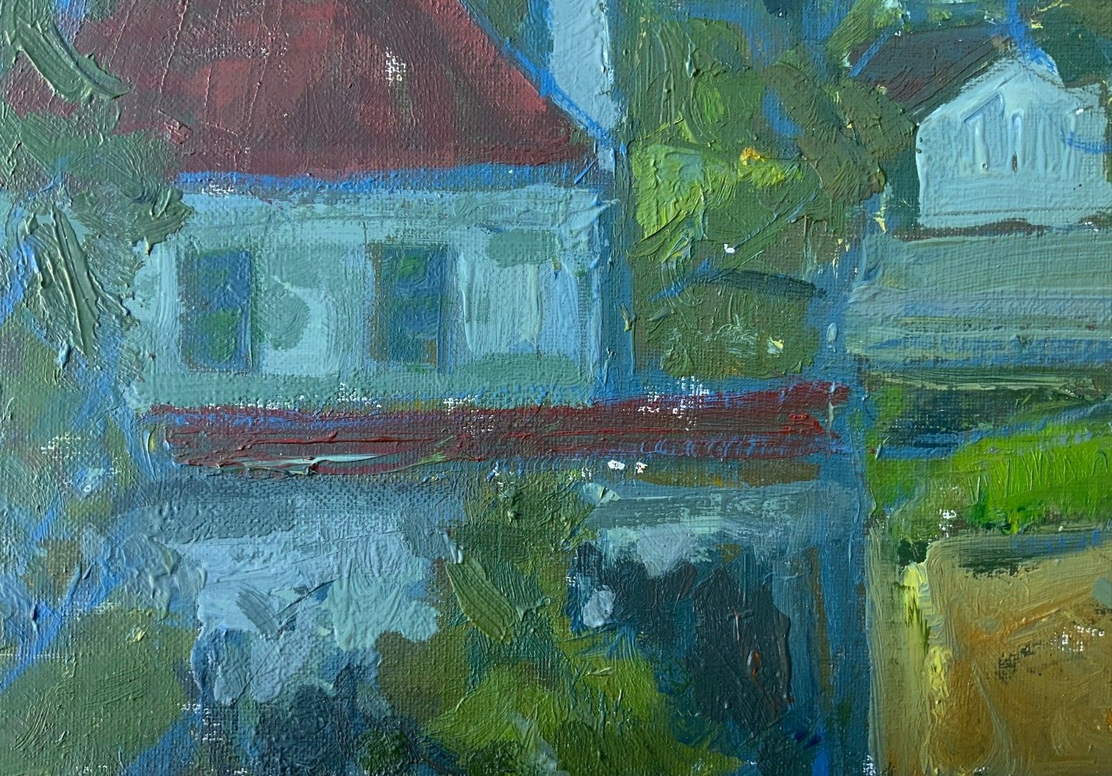 Vintage Landscape Painting By Svan Grandin (1906 1982) Landscape In France photo buy