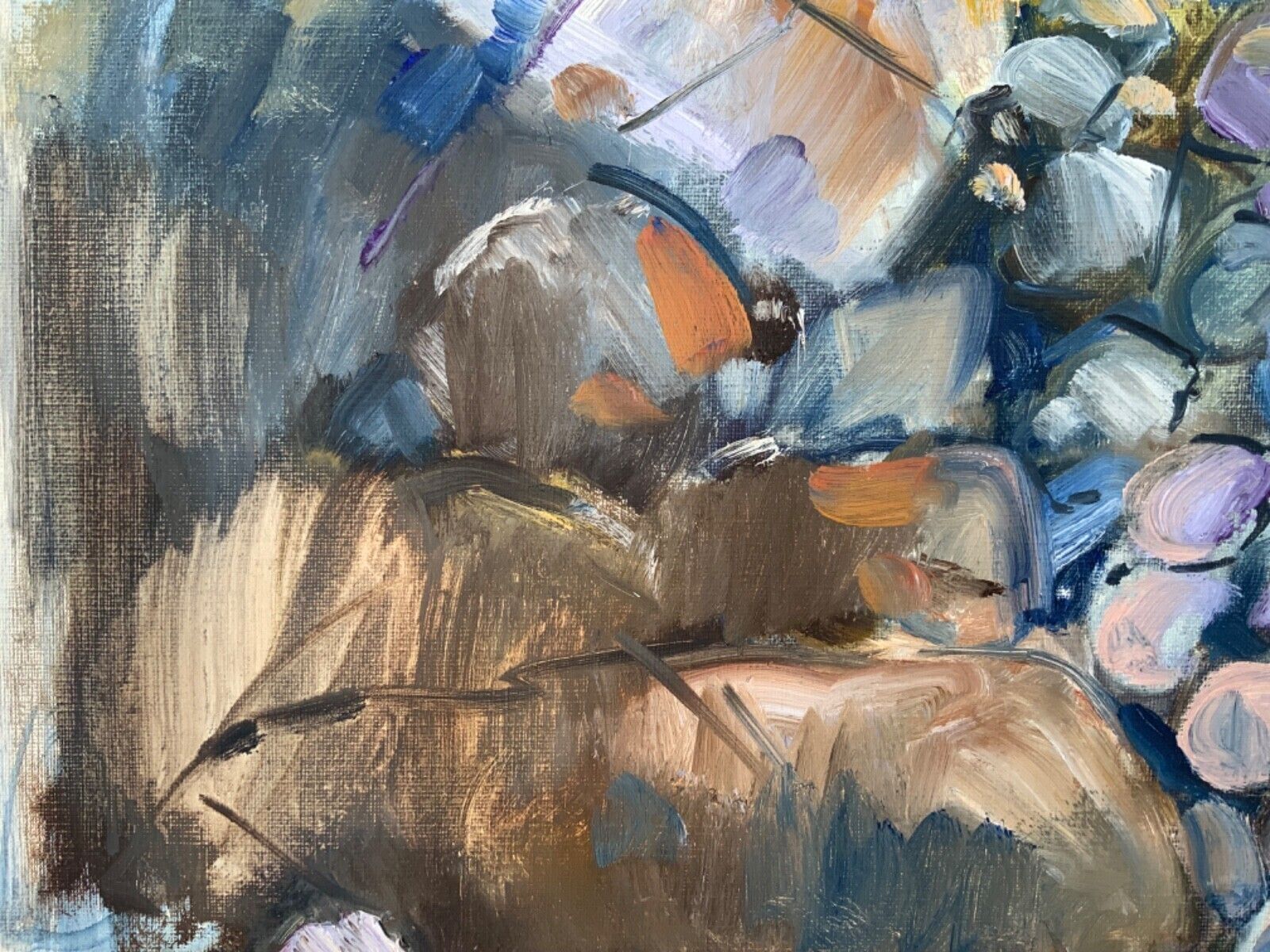 Large Abstractionism Landscape Oil Painting Signed Per Olof Netterblad, 1976 photo vintage