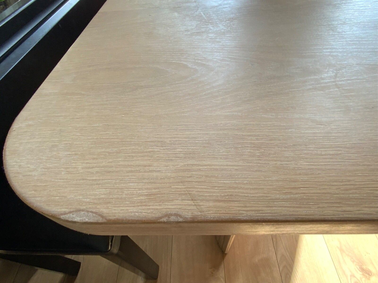 451.0 Large Oak  Dining Table In Wood And Veneer 6 Seats Used photo