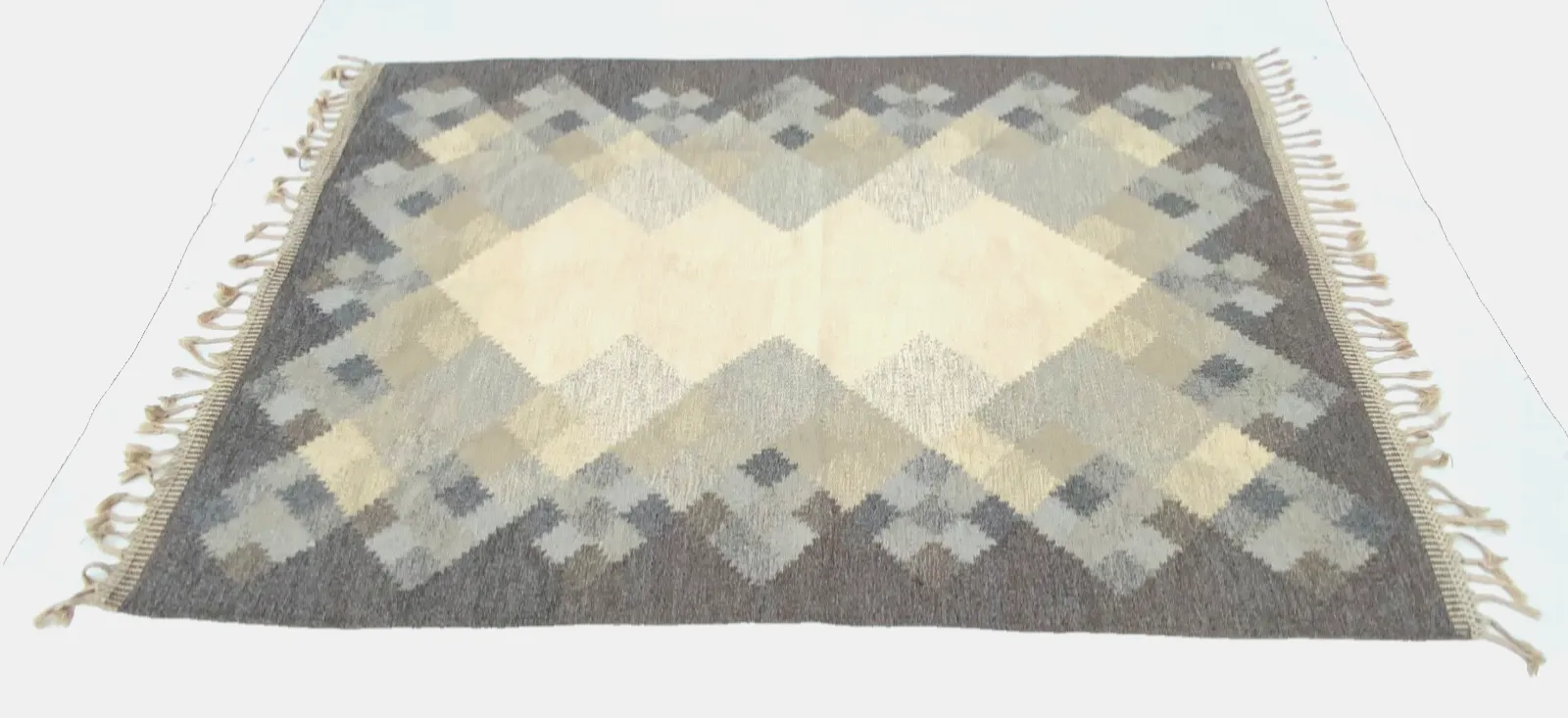 Mid Century Swedish Kilim Röllakan Rug By Brita Svefors For Axeco Svenska 1960s photo Textiles