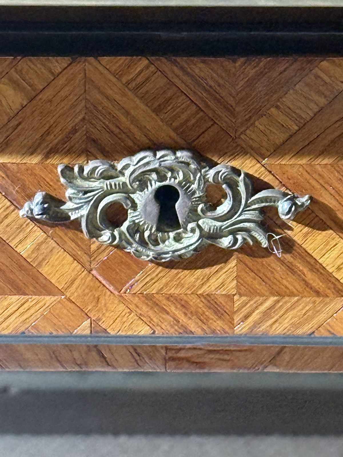 19th Century French Louis XV Parquetry Bureau Plat With Ormolu Mounts photo furniture