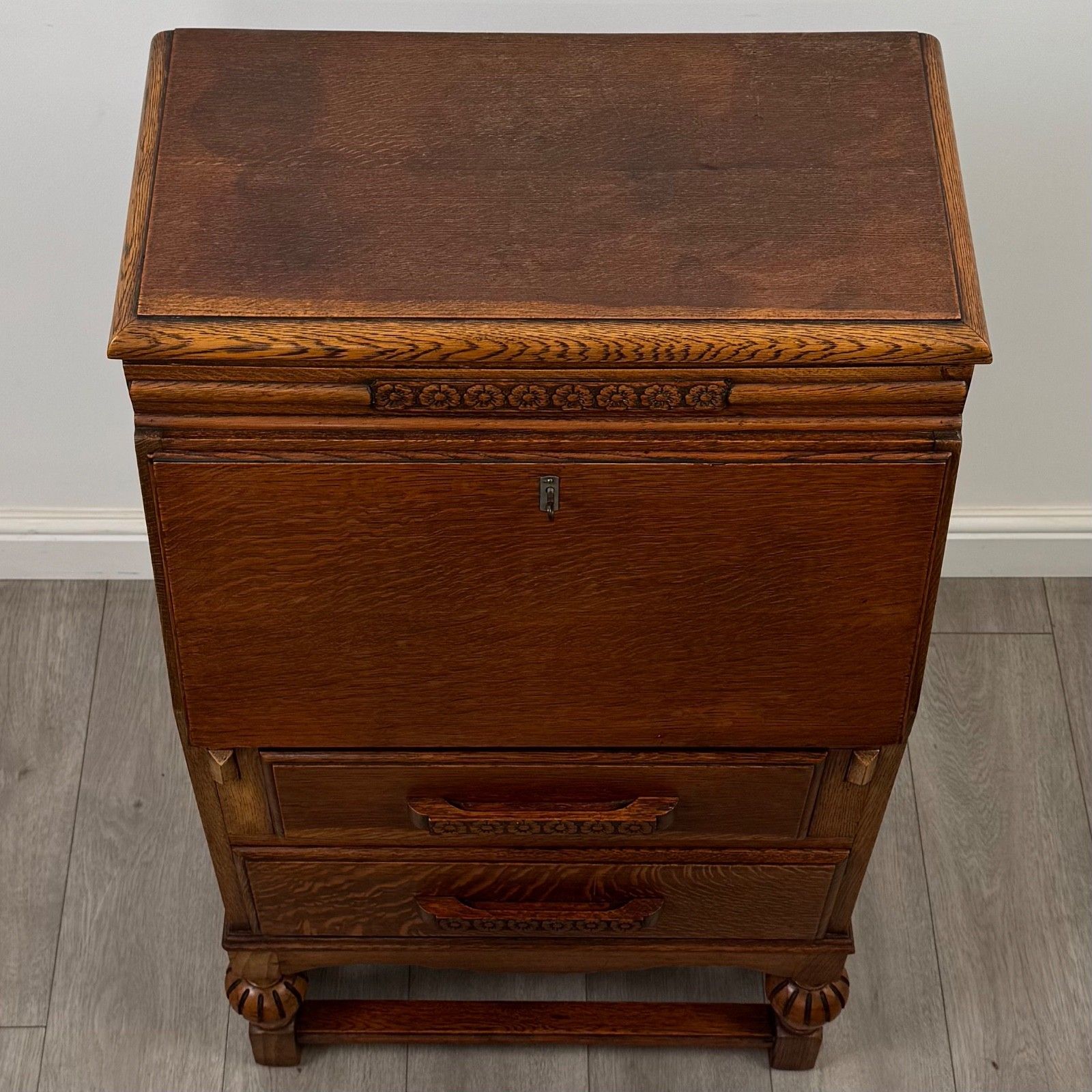 photo for sale Antique 20th Century Bureau In Golden Oak