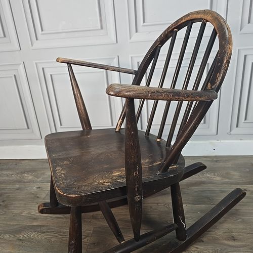 160.0 Vintage Ercol Rocking Chair  Windsor Mid Century Retro Rocker F182 Cc41 photo