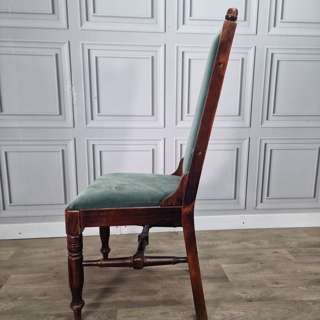 Furniture Antique Occasional Chair Reproduction Solid Wood Dining Upholstered Bedroom photo
