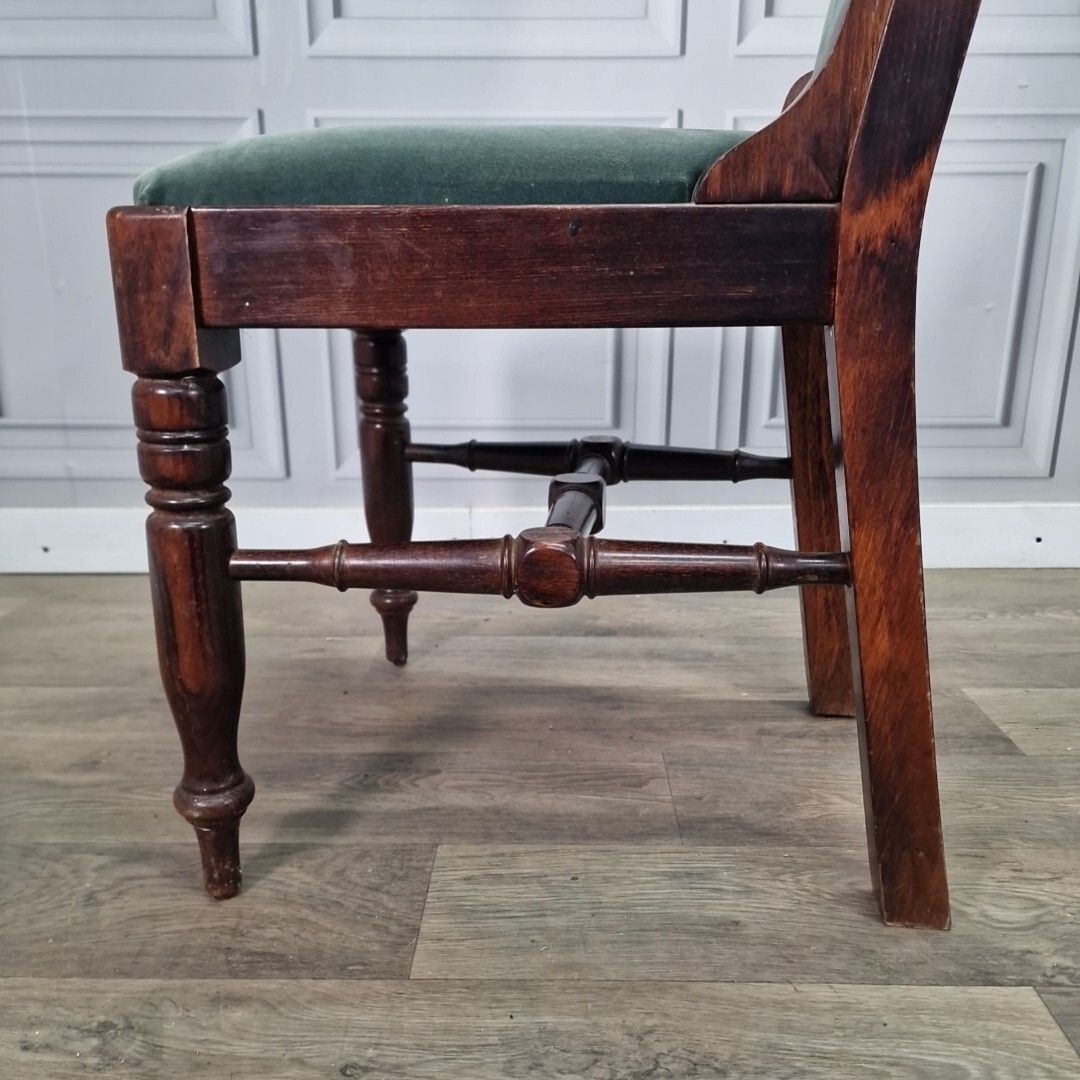 70.0 Antique Occasional Chair Reproduction Solid Wood Dining Upholstered Bedroom photo