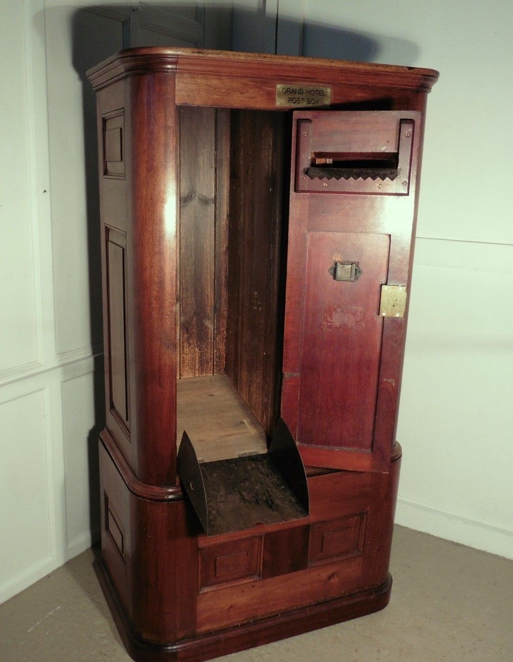 A Large Victorian Hotel Post Box, Country House Letter Box. photo Furniture