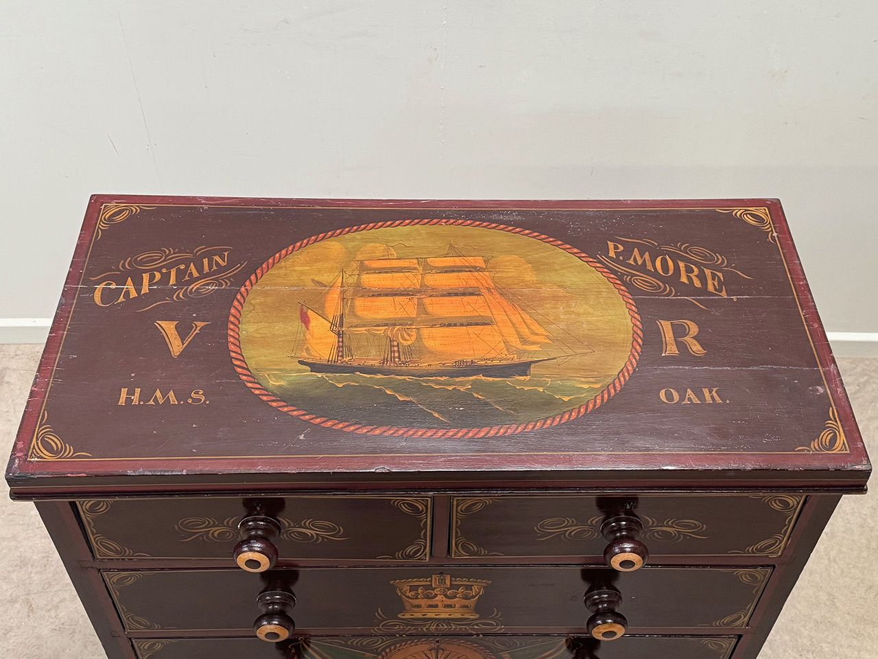 640.0 Nautical Chest Of Drawers, 1900s photo