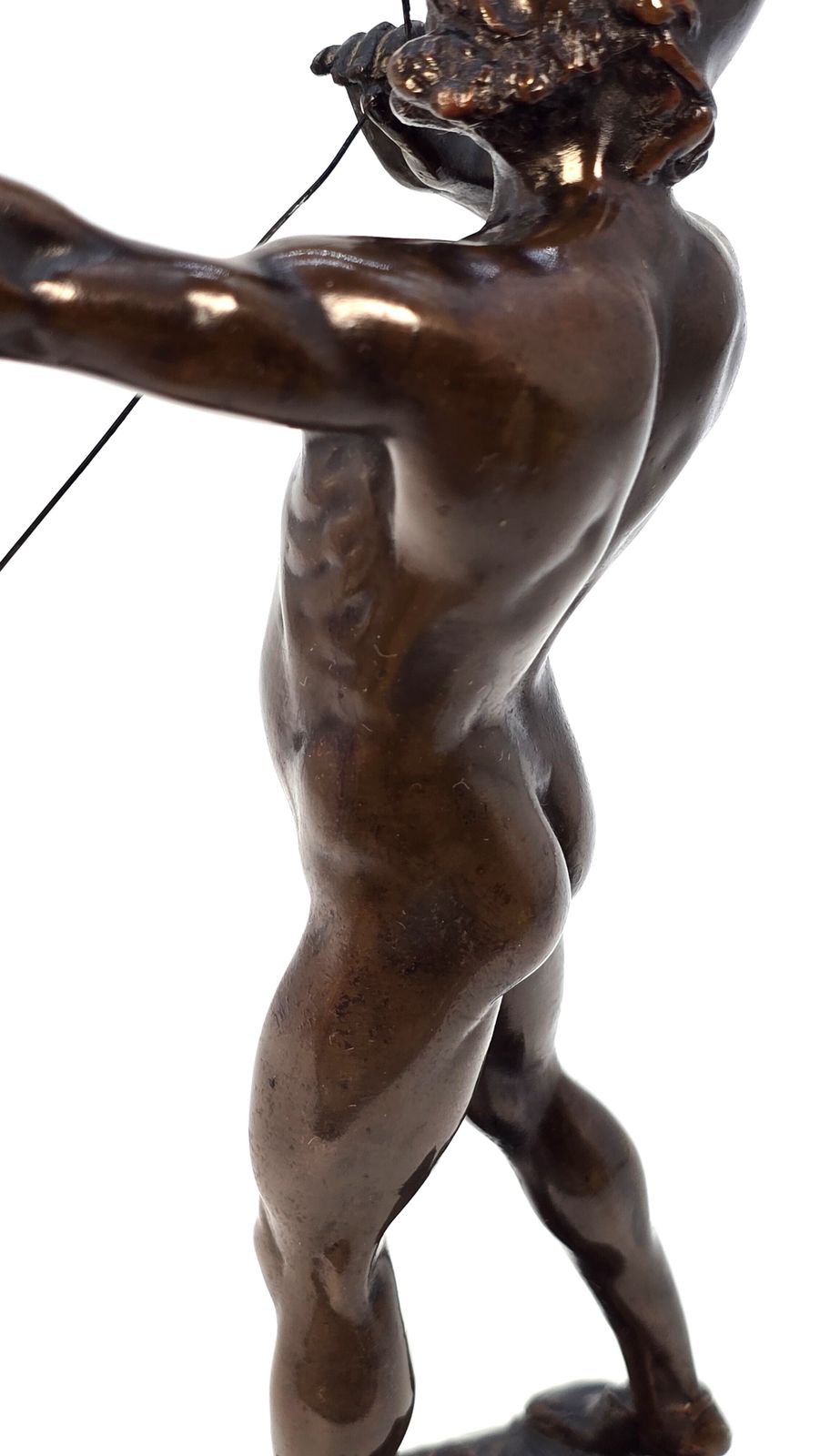 1180.0 Antique French Bronze Figure Of A Greek Archer By Eugene Barillot Circa 1870 photo