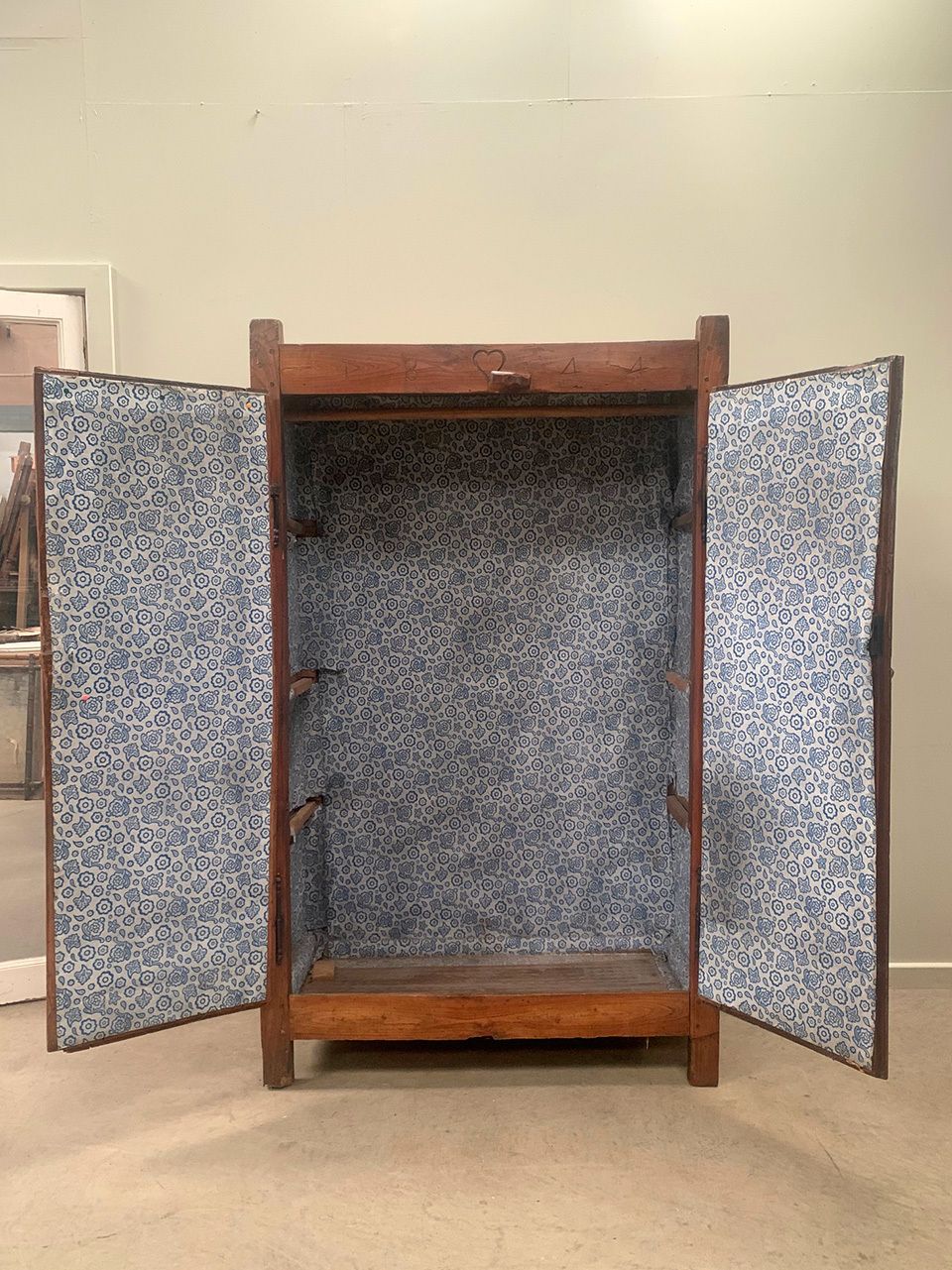 Marriage Armoire, 1800s, Antique photo Furniture
