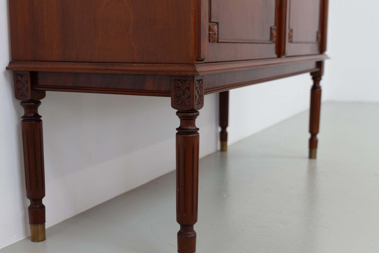 photo for sale Danish Hepplewhite Mahogany Display Cabinet By Farre Møbelfabrik, 1970s.