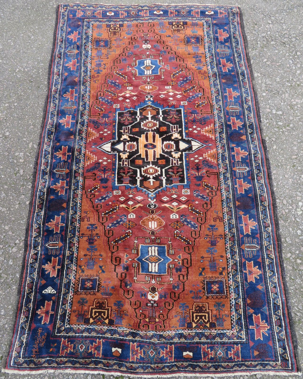 Unusual Antique Baluch Rug. 181cm X 104cm. photo furniture