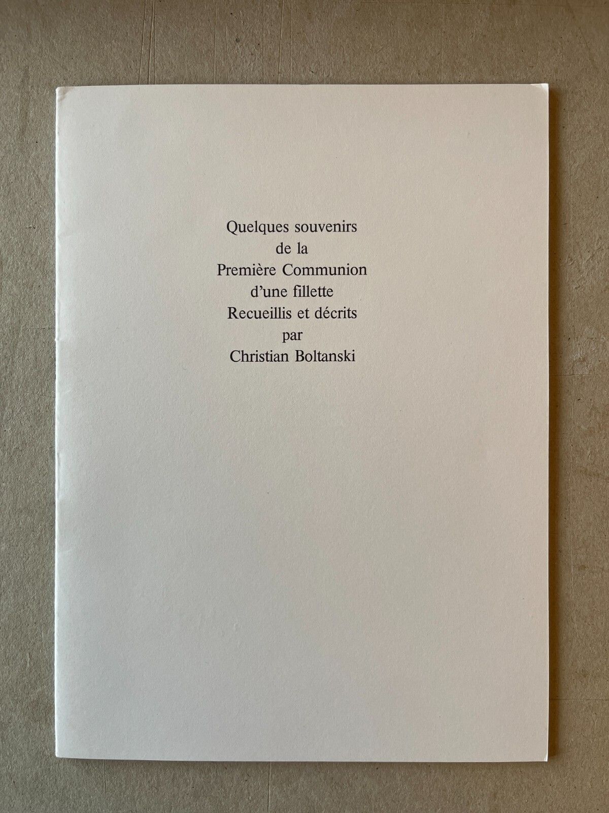 Christian Boltanski Quelques Souvenirs De La Première Communion D'une Fillette