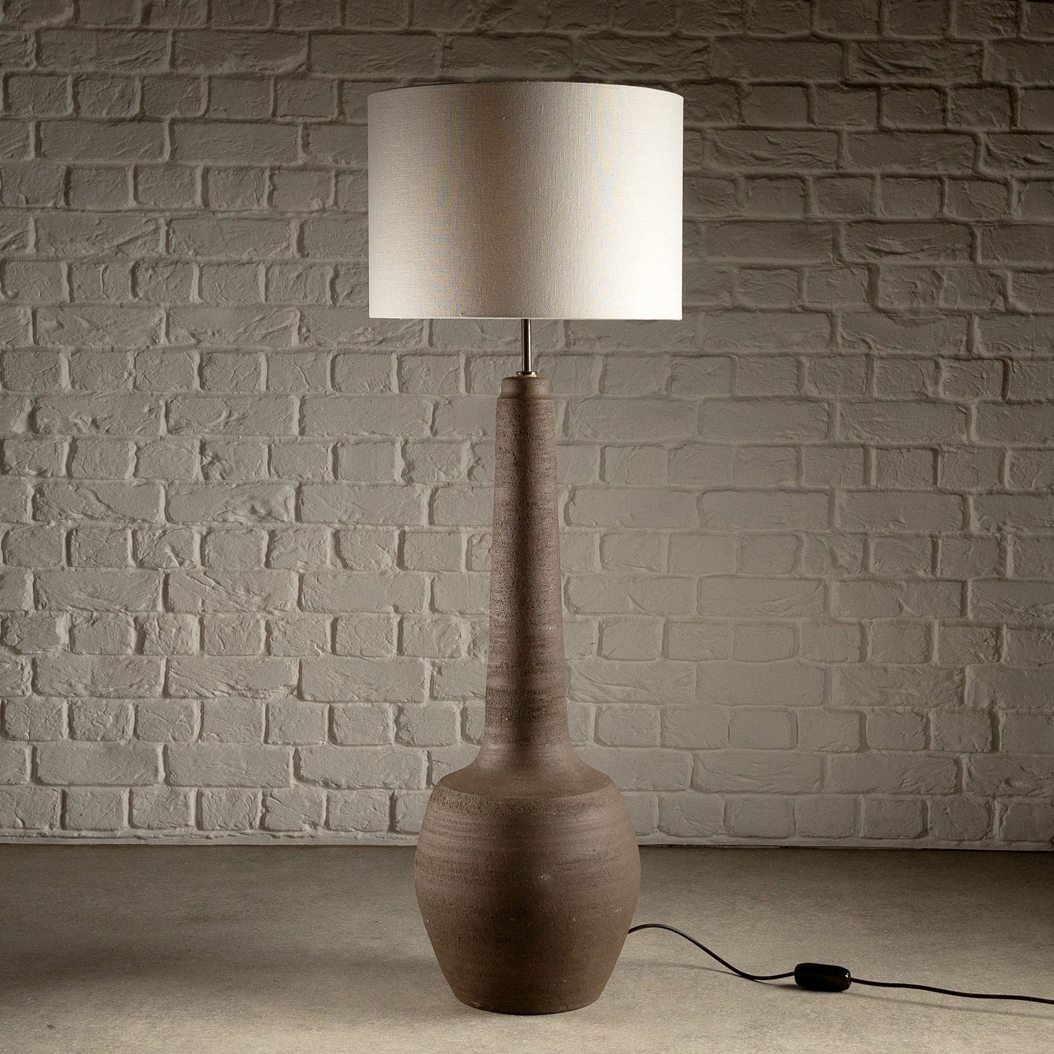 Very Large Studio Ceramic Table Lamp, Denmark, 1960s