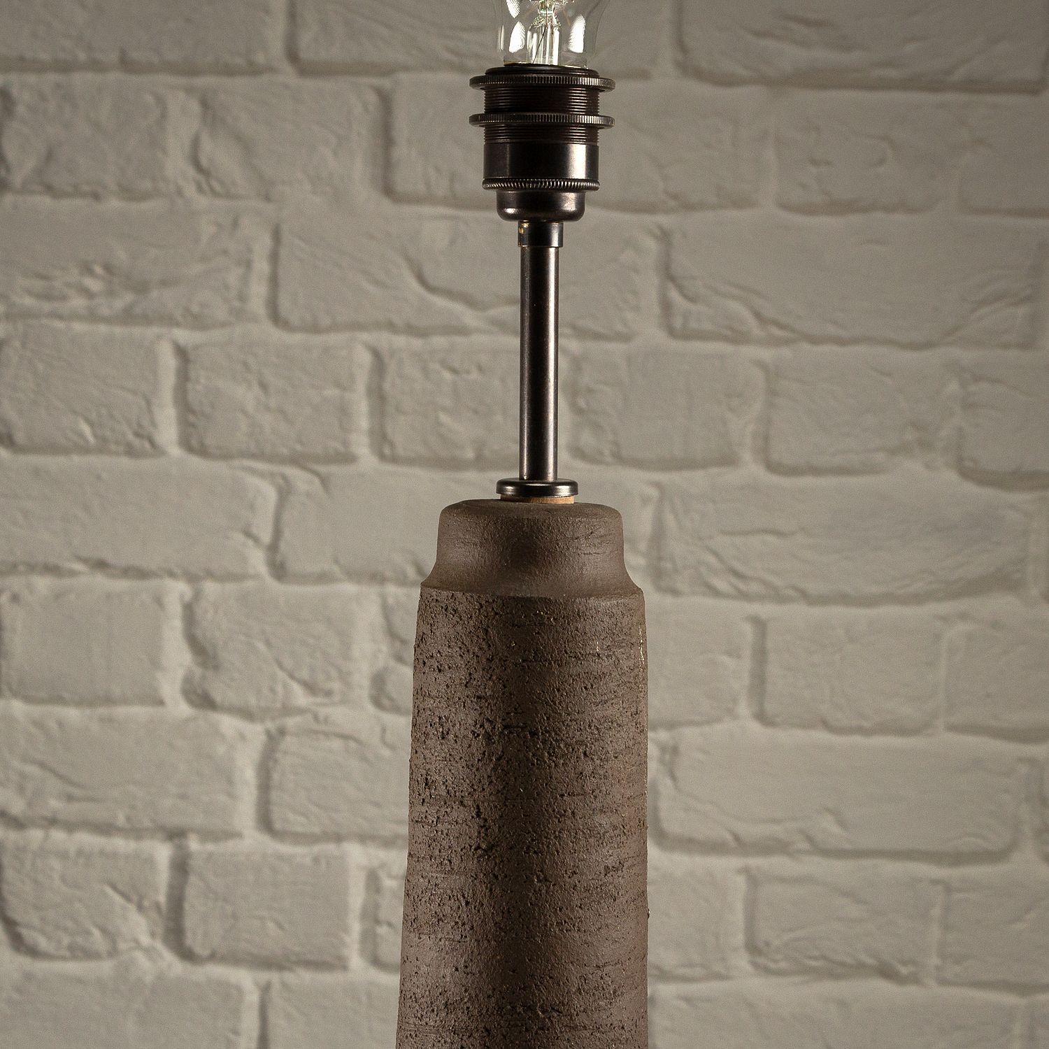 Very Large Studio Ceramic Table Lamp, Denmark, 1960s photo 895.0