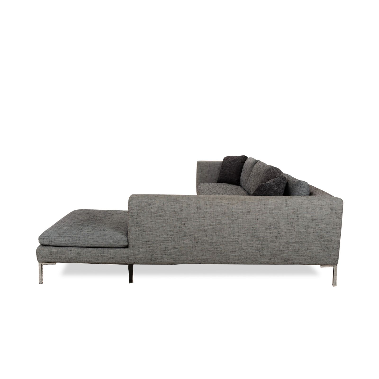 Mobilier Canapé d'angle La Nouva Casa Liverpool en tissu gris photo