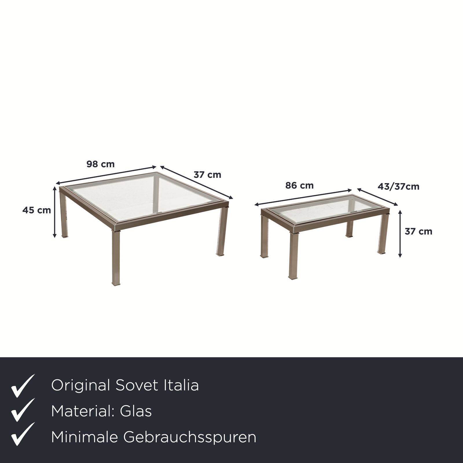 Sovet Italia Nice Glass Coffee Table Silver photo furniture