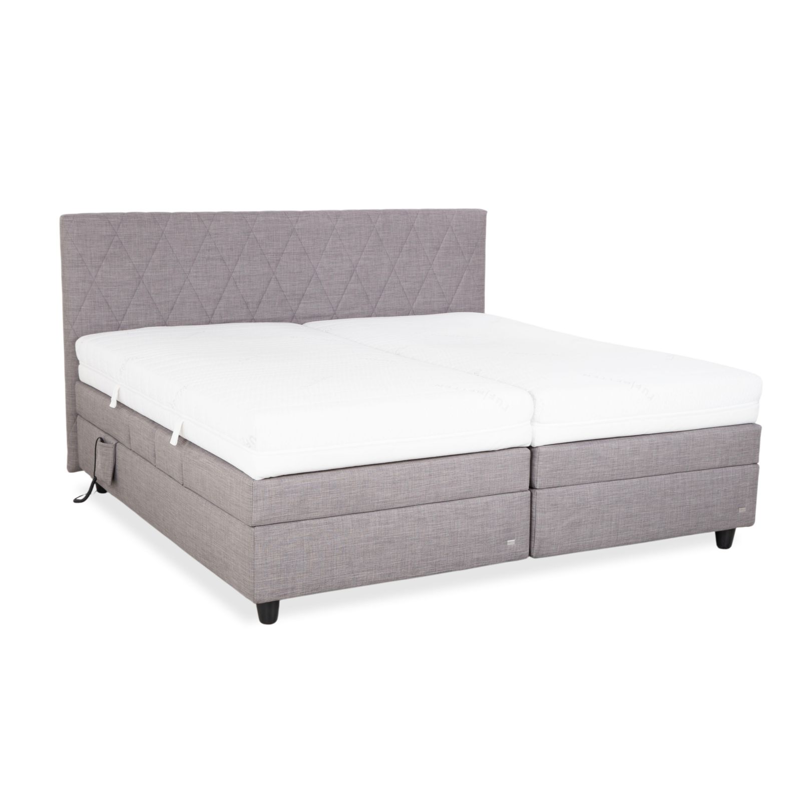 Lit en tissu Ruf gris