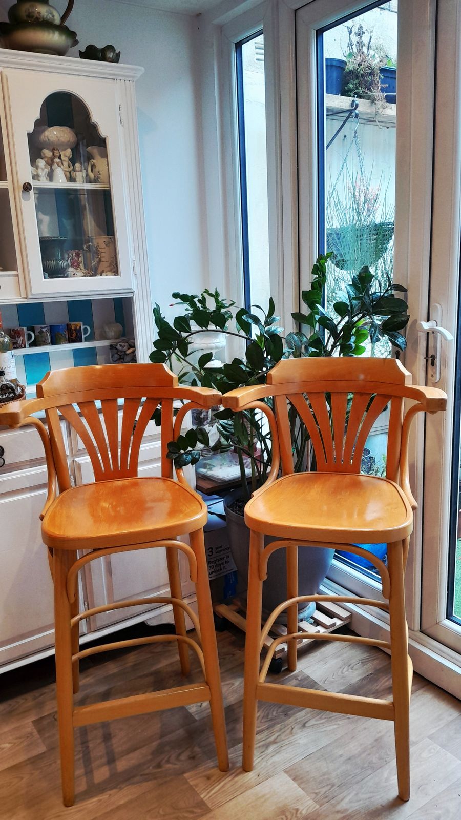 Set Of 2 Vintage Radomsko Zmg Bar Stools 1970s 1980s
