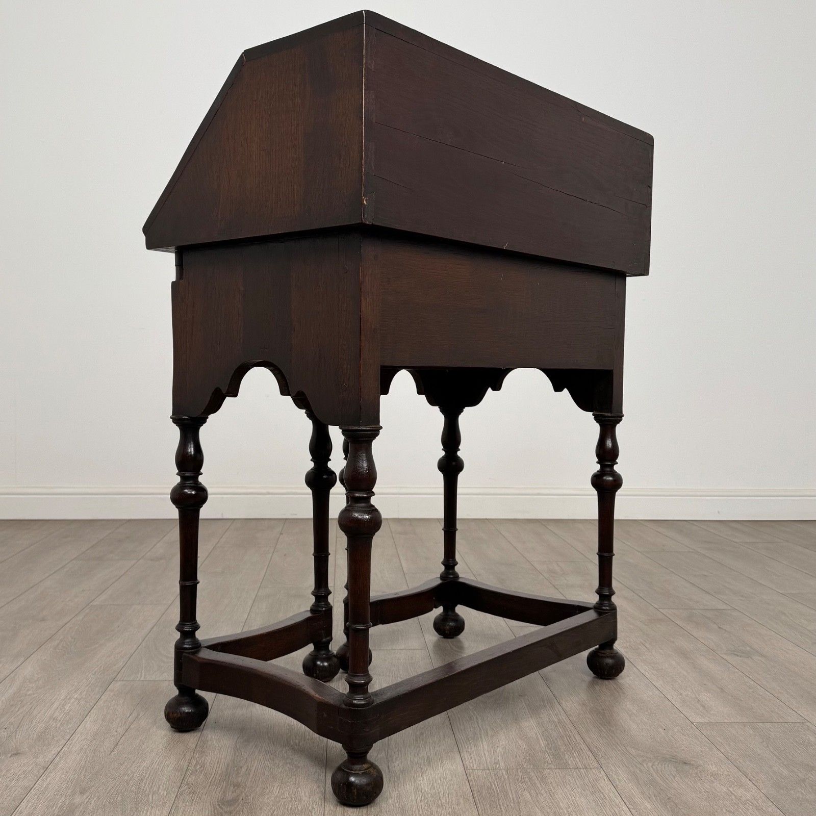 Antique 20th Century Unique Jacobean Style Bureau In Oak photo 585.0