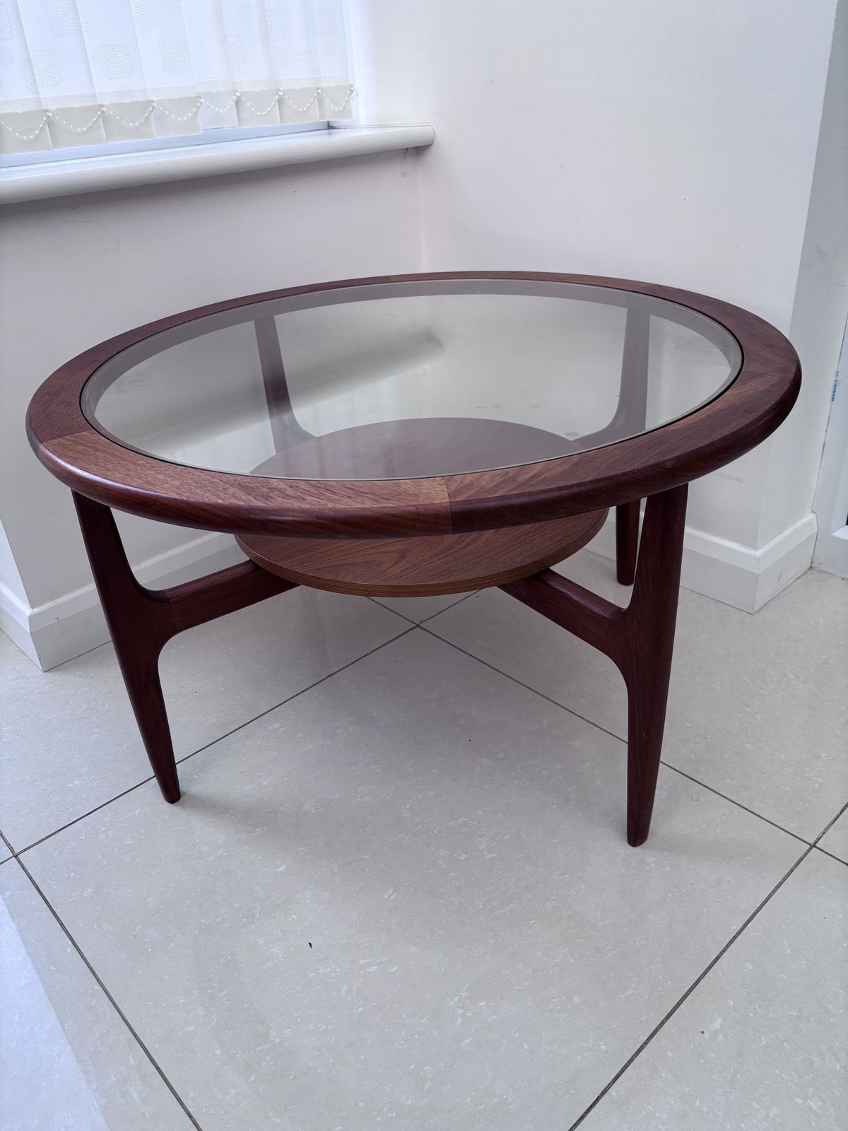 Teak And Glass Coffee Table Superb Quality By Stonehill Of London. photo vintage