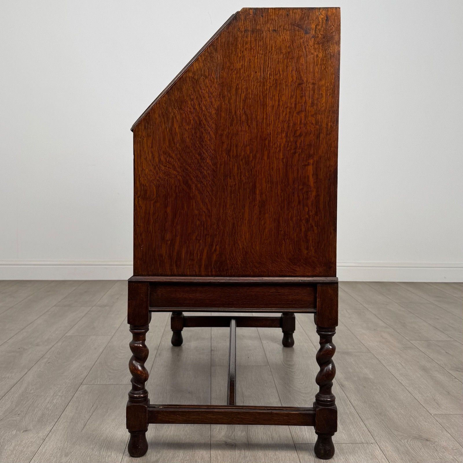 Antique 20th Century Jacobean Style Bureau In Oak photo Furniture