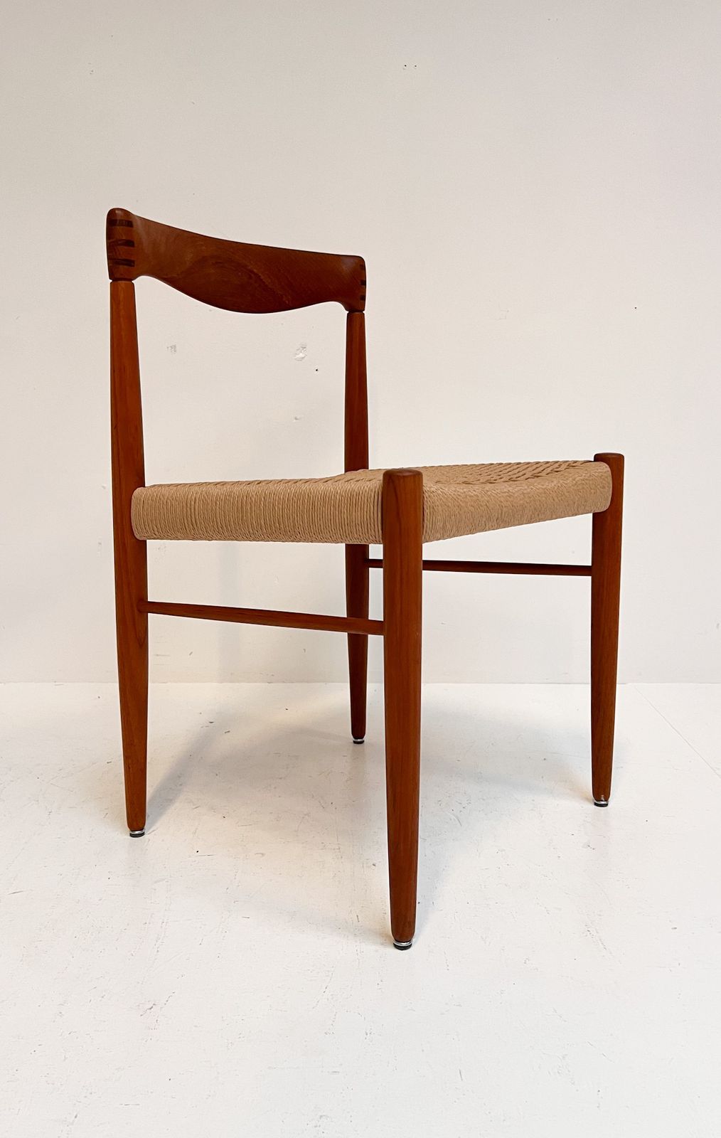 Furniture Refurbished Set Of 4 Papercord Chairs By H. Klein For Bramin, 1960s photo