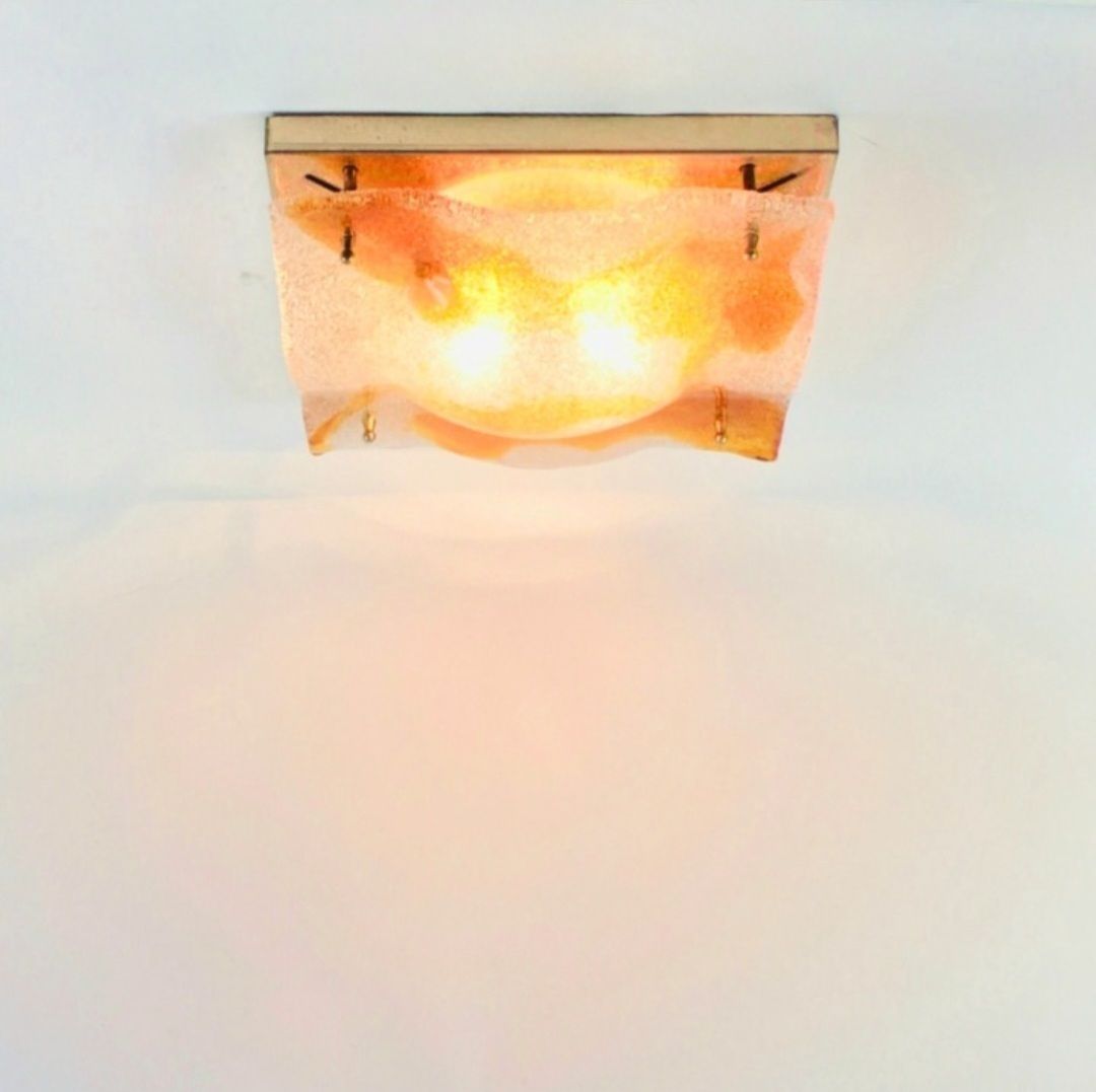 Mid Century Murano Glass Ceiling Light By Toni Zuccheri For Mazzega, Italy, 1970s photo vinterior