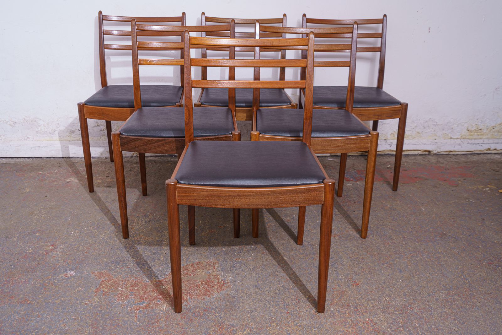 6 G Plan Mid Century Teak Dining Chairs, Newly Upholstered photo Furniture