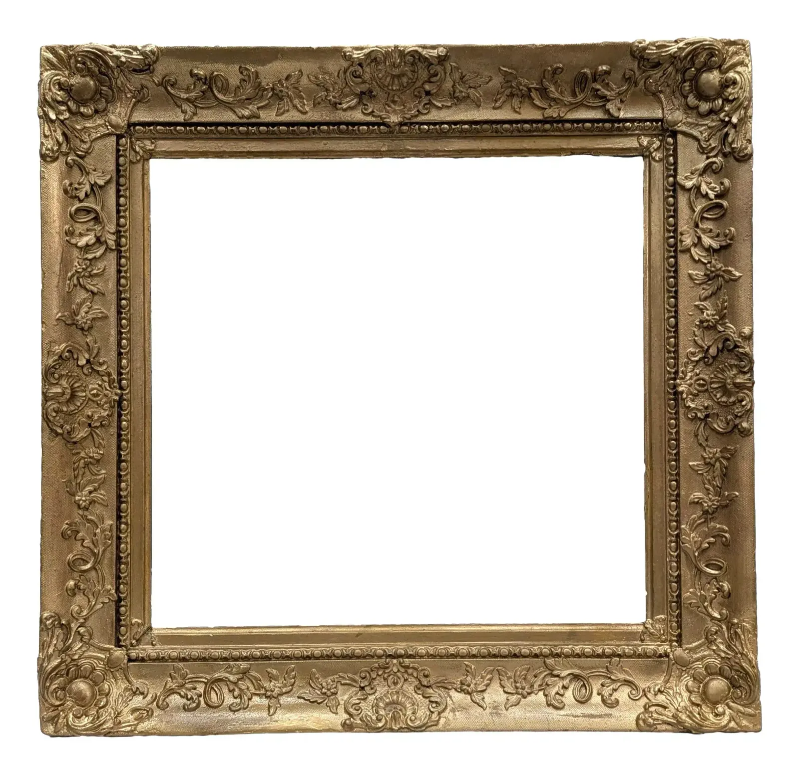 Restoration Frame In Wood And Gilt Stucco, Late 19th Century, 51.5 X 54 Cm photo furniture