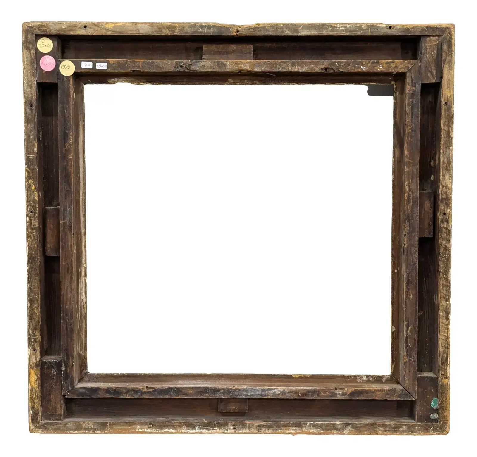 Restoration Frame In Wood And Gilt Stucco, Late 19th Century, 51.5 X 54 Cm photo for sale