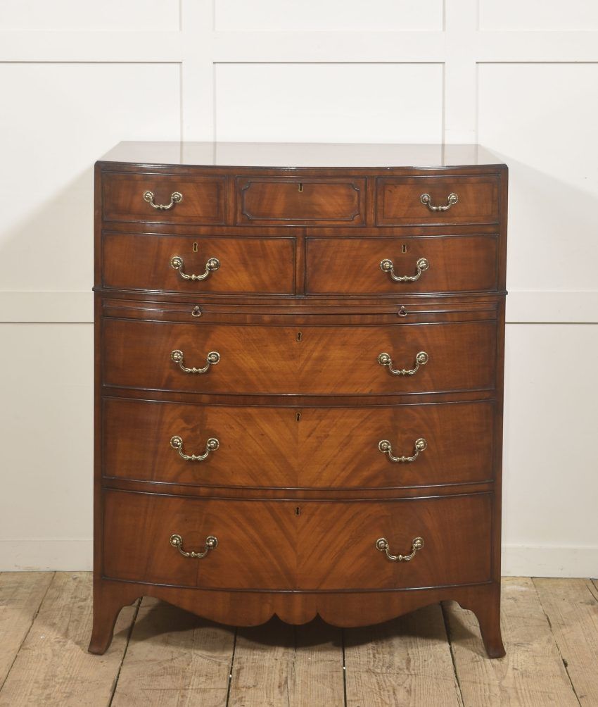 George III Style Mahogany Serpentine Chest Of Drawers photo for sale