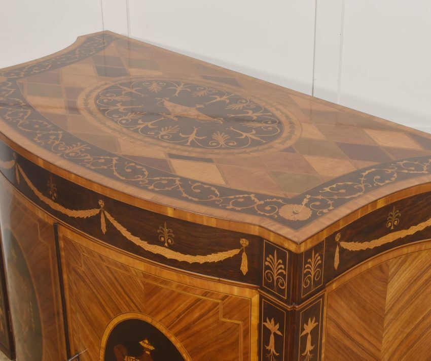 Fine George III Style Satinwood & Rosewood Marquetry Sideboard photo buy