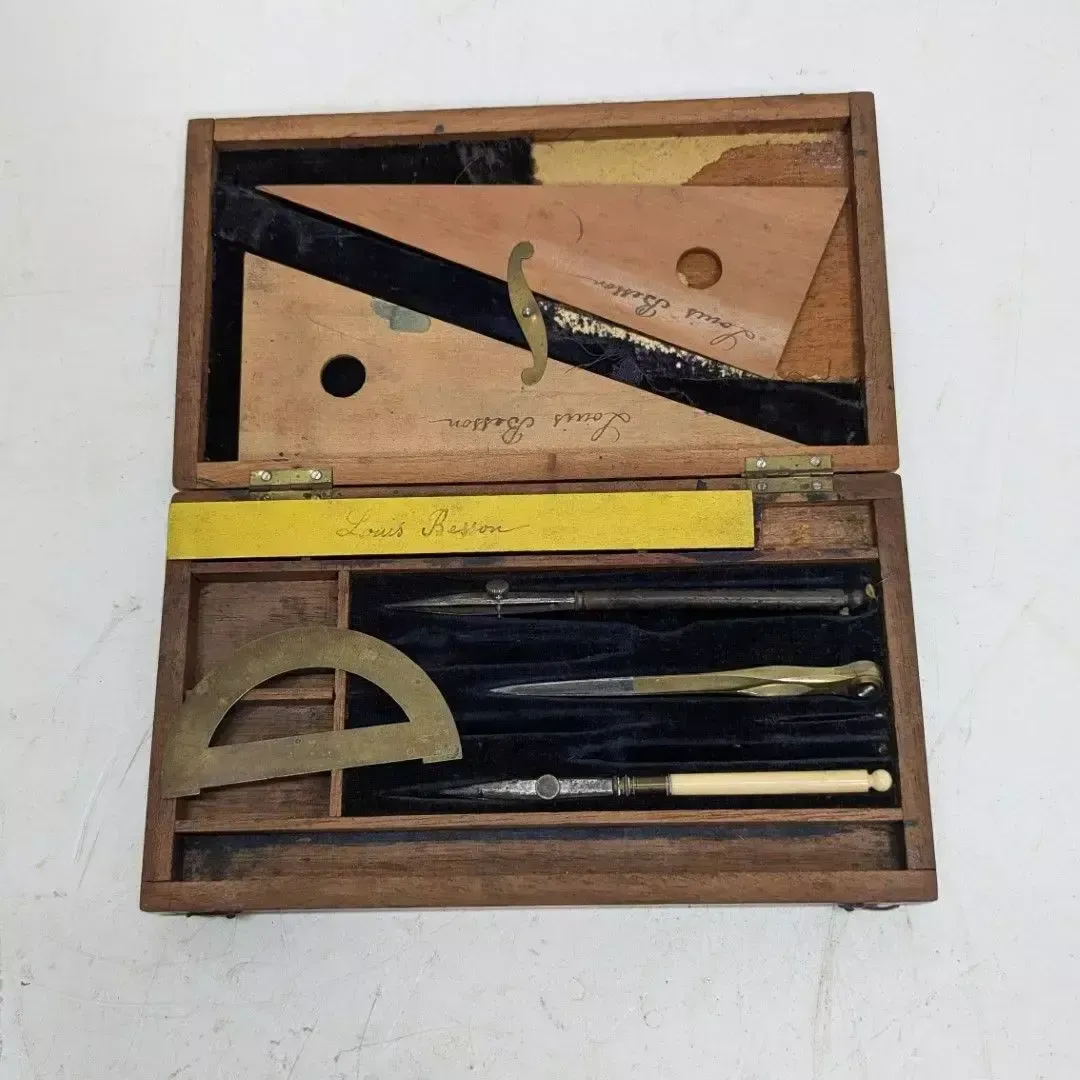 Series Of 20th Century Engineer's Compass And Protractor Set photo for sale