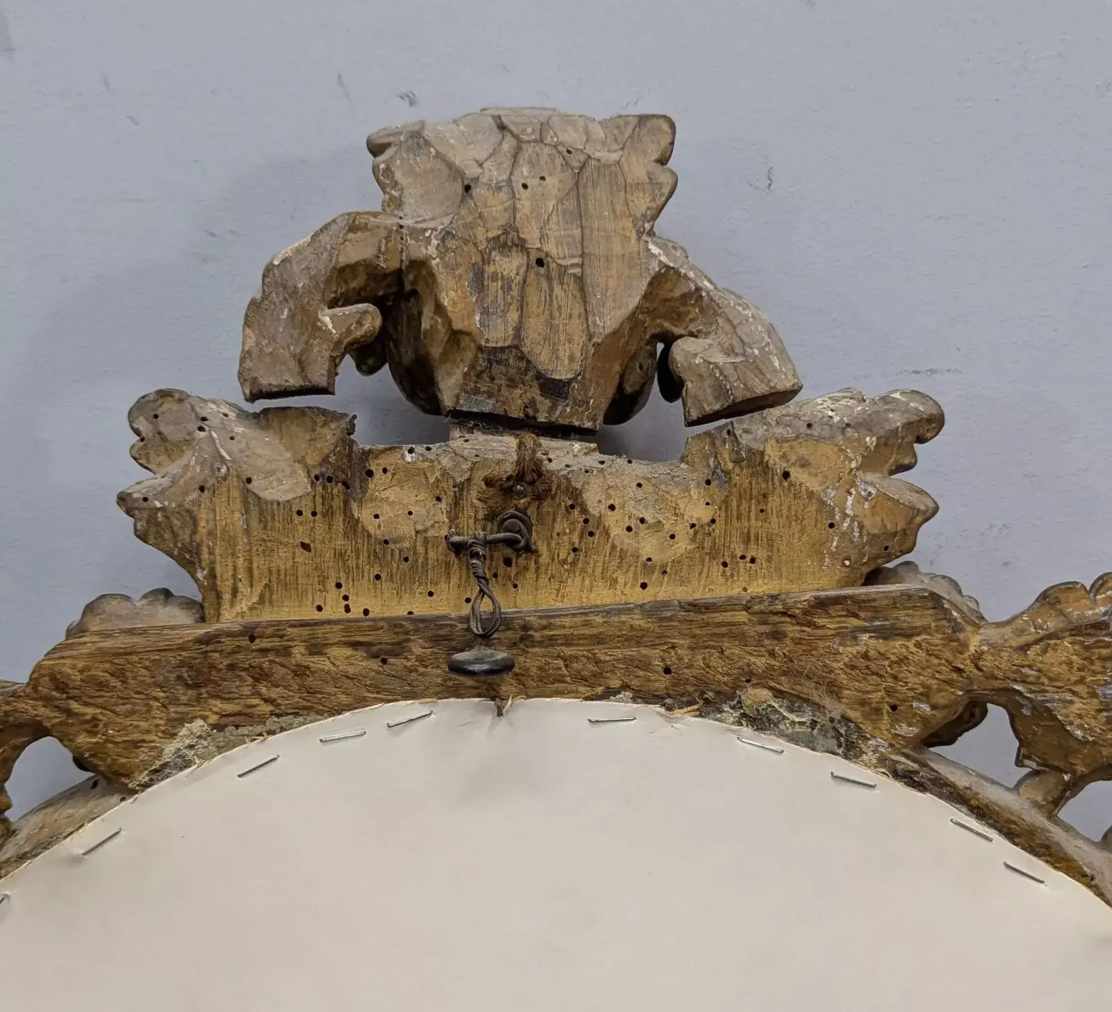 Louis XIV Style Giltwood Mirror Pediment, 18th Century photo vinterior