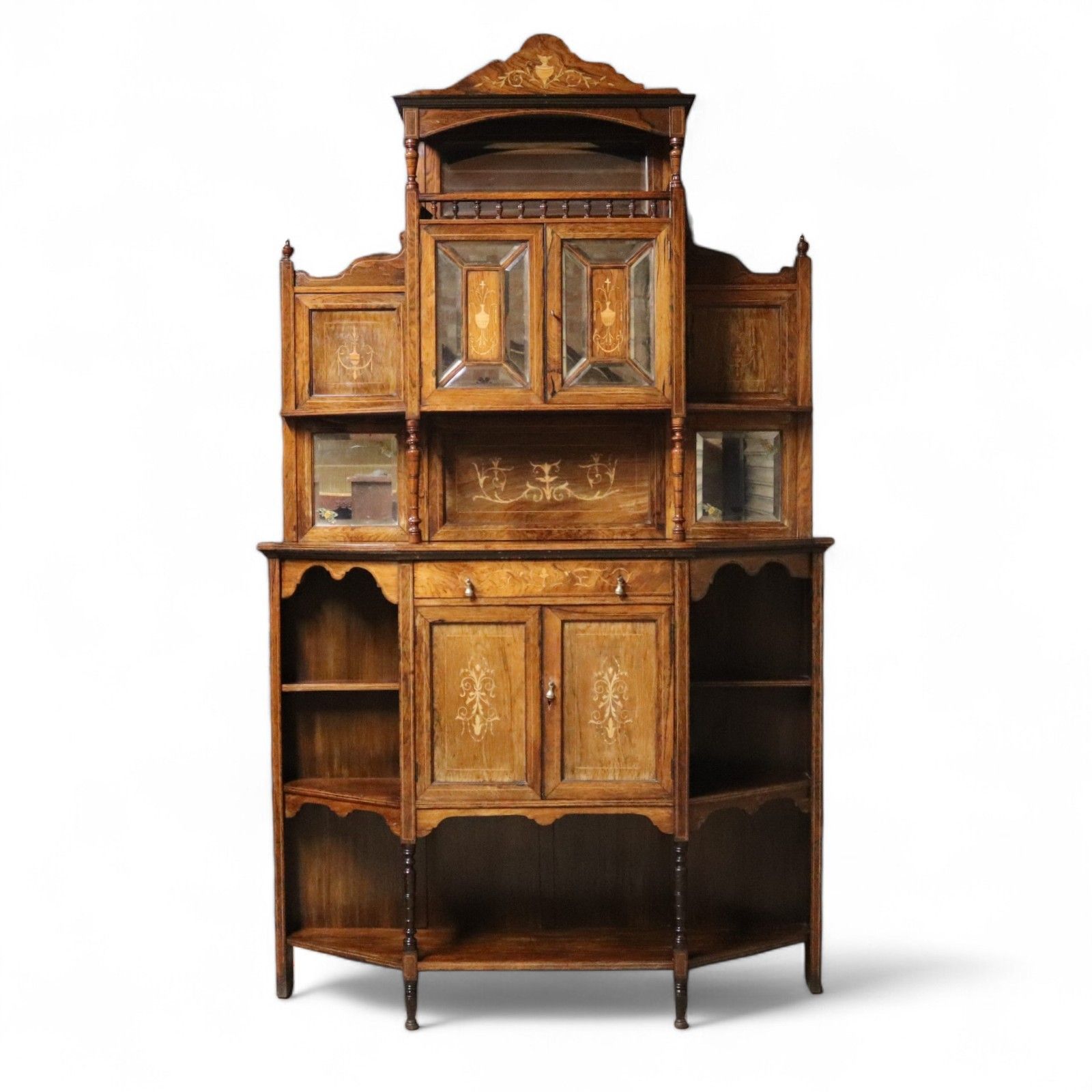 photo buy Antique Victorian Inlaid Rosewood Chiffonier / Parlour Cabinet 19th Century